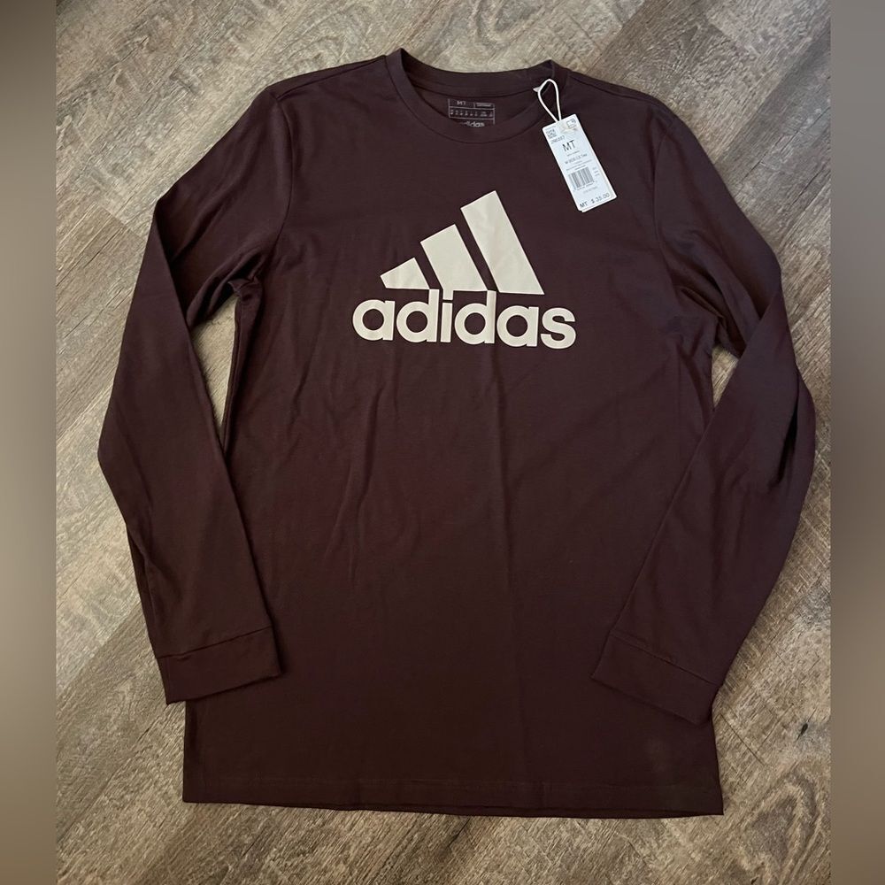 Adidas‎ Multisport Badge of Sport Long Sleeve T-Shirt- Size Medium Tall